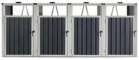 pro.tec M&uuml;lltonnenbox, &raquo;Tarbek&laquo; M&uuml;lltonnen Verkleidung f&uuml;r 4 Tonnen 240 L...