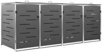 vidaXL M&uuml;lltonnenbox 4 Tonnen - 276,5x77,5x115,5 cm M&uuml;lltonnenbox