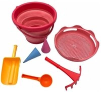 Schildkr&ouml;t Sandform-Set Sandspielzeug Set 7 teilig Rot