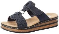 Rieker Pantolette Keilabsatz, Sommerschuh, Schlappen mit Riemchen in Flechtoptik