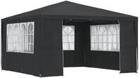 vidaXL Partyzelt, Profi-Pavillon mit Seitenw&auml;nden 4&times;4 m Gr&uuml;n 90 g/m&sup2;