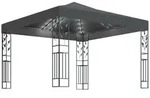 vidaXL Partyzelt Pavillon mit LED-Lichterkette 3x3 m Anthrazit grau