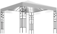 vidaXL Partyzelt Pavillon mit LED-Lichterkette 3x3 m Wei&szlig;