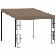 vidaXL Anbaupavillon vidaXL Wand-Pavillon 3x3 m Taupe Stoff
