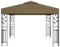 vidaXL Pavillon, Partyzelt 3x3 m Taupe 180 g/m&sup2;