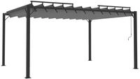 vidaXL Partyzelt Pergola mit Lamellendach 3x4 m Anthrazit Stoff und Aluminium
