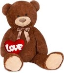 BRUBAKER Kuscheltier XXL Teddyb&auml;r 100 cm gro&szlig; mit Love Herz (1-St), gro&szlig;er Teddy