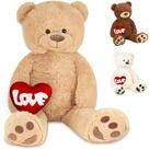 BRUBAKER Kuscheltier XXL Teddyb&auml;r 100 cm gro&szlig; mit Herz Love (1-St), gro&szlig;er Teddy