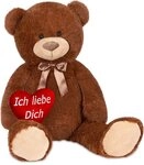 BRUBAKER Kuscheltier XXL Teddyb&auml;r 100 cm gro&szlig; mit Ich Liebe Dich Herz