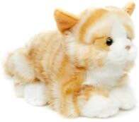 Uni-Toys Kuscheltier Katze, liegend - versch. Fellfarben - L&auml;nge 20 cm - Pl&uuml;sch,