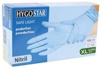 Franz Mensch Nitril-Handschuhe Hygostar Nitril Handschuhe Safe Light BLAU,...