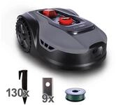 Scheppach Rasenm&auml;hroboter RLM500W, bis 500 m&sup2; Rasenfl&auml;che, inkl. 9x M&auml;hmesser,