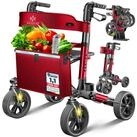 KESSER Rollator Aluminium &ndash; faltbar, h&ouml;henverstellbar & bis 136 kg belastbar,