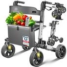 KESSER Rollator Aluminium &ndash; faltbar, h&ouml;henverstellbar & bis 136 kg...