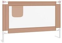 vidaXL Bettschutzgitter, Kleinkind-Bettschutzgitter Taupe 120x25 cm Stoff