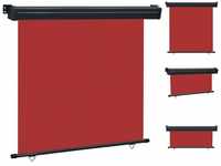 vidaXL Balkonsichtschutz Balkon-Seitenmarkise 170x250 cm Rot rot 170 cm x 250 cm