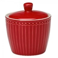 Greengate Zuckerdose Alice Zuckerdose red 10 cm, Steinzeug
