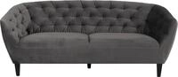 ACTONA GROUP 3-Sitzer Ria Couch, Sofa, Samtstoff, Massivholz-Beine, Taschenfederkern,