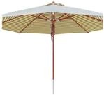 anndora-sonnenschirm Sonnenschirm rund gr&uuml;n wei&szlig; gelb gestreift, 4 Meter rund,