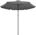 Kingsleeve Sonnenschirm, LED Beleuchtung Solarbetrieben Neigbar Wasserabweisend