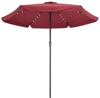 Kingsleeve Sonnenschirm, LED Beleuchtung Solarbetrieben Neigbar Wasserabweisend