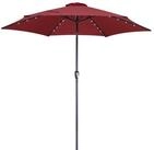 Kingsleeve Sonnenschirm, LED Beleuchtung Solarbetrieben Neigbar Wasserabweisend