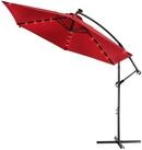 Kingsleeve Ampelschirm, LED Beleuchtung Solarbetrieben Neigbar Wasserabweisend