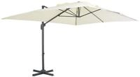 vidaXL Sonnenschirm Ampelschirm mit Aluminiummast 400 x 300 cm Sand