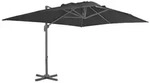 vidaXL Sonnenschirm Ampelschirm mit Aluminiummast 400 x 300 cm Anthrazit