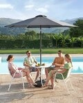 SONGMICS Sonnenschirm, UPF 50+, mit Kurbel, beidseitig um 30&deg; knickbar,...