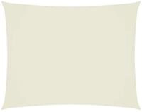 vidaXL Sonnensegel Sonnensegel Oxford-Gewebe Rechteckig 3x6 m Creme, (1-tlg)