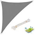 Woltu Sonnensegel, Sonnensegel Windschutz dreieck grau 300 cm x 300 cm x 300 cm
