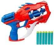 Nerf Spielwelt DinoSquad Raptor-Slash, 6-Dart Rotationstrommel, Schnellfeuer, 6 Darts
