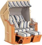 SunnySmart Strandkorb Rustikal 255 Plus, BxTxH: 125x90x160 cm, Halblieger,