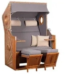 deVries Strandkorb TRENDY by deVries Strandkorb "TREND 45" PE walnut Des. 751 mit