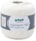 Gr&uuml;ndl H&auml;kelgarn 100, Baumwolle d&uuml;nn zum H&auml;keln Handarbeiten DIY, 100g