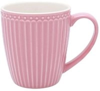 Greengate Becher Alice Becher mit Henkel dusty rose 0,4 l, Steingut