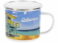 VW Collection T1 Bulli Emaille Tasse (500 ml) Beach Life
