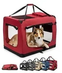 lionto Tiertransportbox stabil aus Textil, f&uuml;r Hunde und Katzen bis 22 kg, 90x61x65
