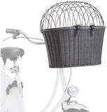 TRIXIE Tierfahrradkorb Hundefahrradkorb vorne aus Polyrattan - anthrazit - 44 &times; 41