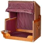 bene living Hundekorb Hundestrandkorb - gestreift/rot - PE beige, Polyester, mit