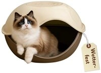 GarPet Katzenzelt Katzen H&ouml;hle Haus Hunde H&uuml;tte outdoor Wetterfest Korb...