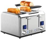STEINBORG Toaster SB-2080, 4 kurze Schlitze, f&uuml;r 4 Scheiben, 1630 W, Edelstahl