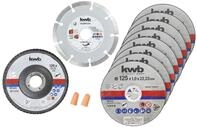 kwb Trennscheiben kwb D&uuml;nn-Trennscheiben + Diamant-und Schleifscheibe &Oslash; 125 mm f&uuml;r
