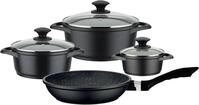 GSW Topf-Set Gourmet Granit, Aluminiumguss (Set, 7-tlg., je 1 Kochtopf &Oslash; 16/20/24