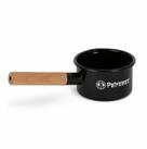 Petromax Feuerstelle Petromax Emaille Stieltopf schwarz 0,5 Liter mit Holzgriff f&uuml;r