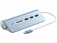 Satechi Type-C Aluminum USB Hub & Card Reader USB-Adapter USB 3.0 Typ A zu USB...