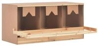 vidaXL H&uuml;hnerstall, Legenest f&uuml;r H&uuml;hner 3 F&auml;cher 96x40x45 cm Massivholz...