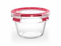 Emsa Frischhaltedose CLIP & CLOSE GLAS, Frischhaltedose, Rot, 0,9 Liter,