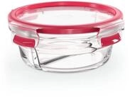 Emsa Frischhaltedose CLIP & CLOSE GLAS, Frischhaltedose Rot, 0,55 Liter,